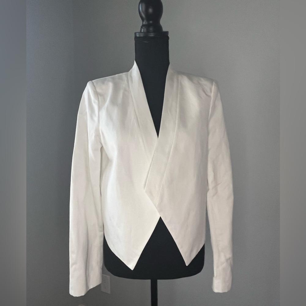 BCBGMaxAzria Size Small White Jacket/Blazer. New